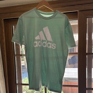 Adidas Green Short Sleeve Tee Classic Crew Neck